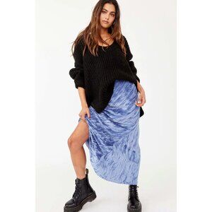 Free People $128 Blue Bell Knit Sweater - Black NEW WITH TAGS